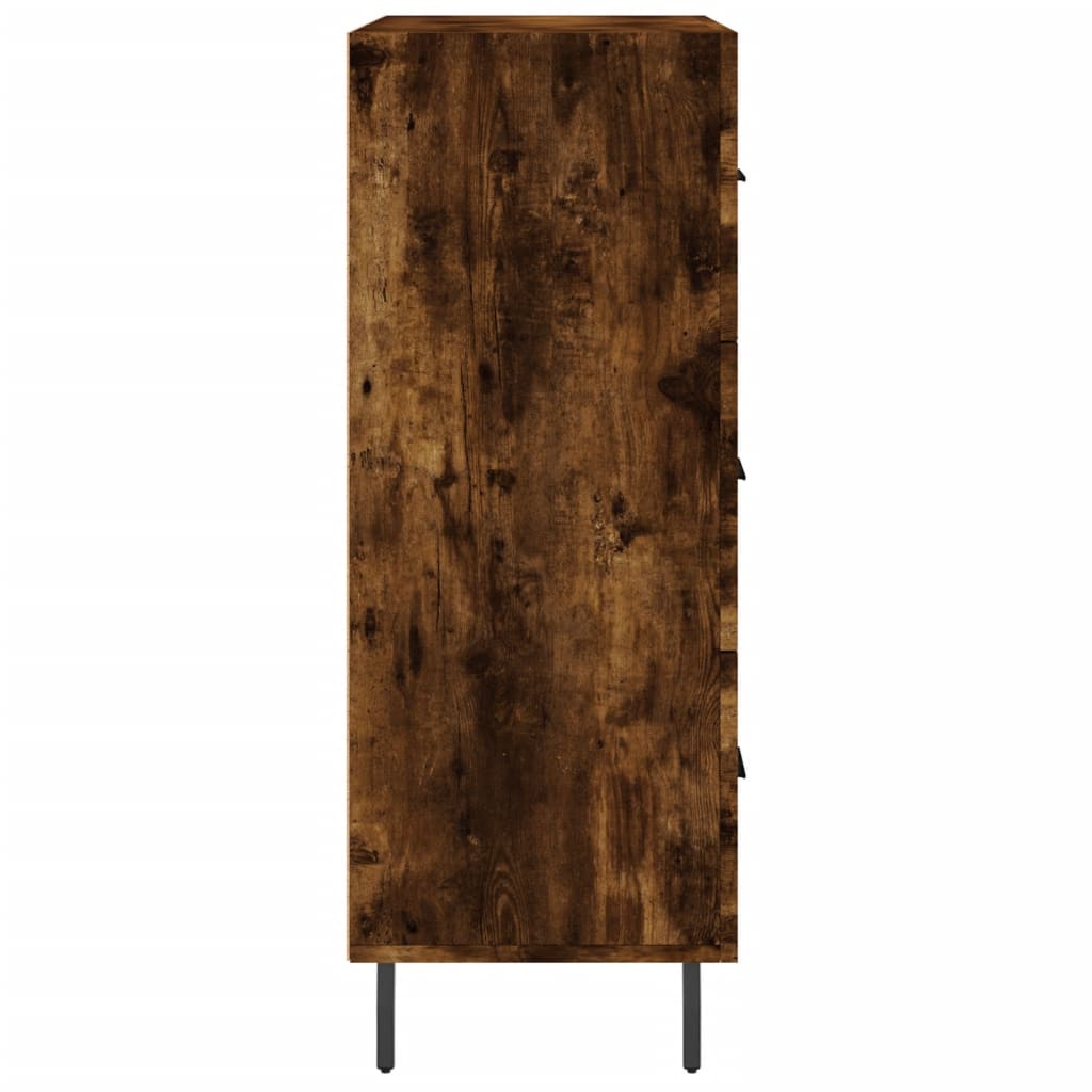 Credenza Rovere Fumo 69,5x34x90 cm in Legno Multistrato 827873