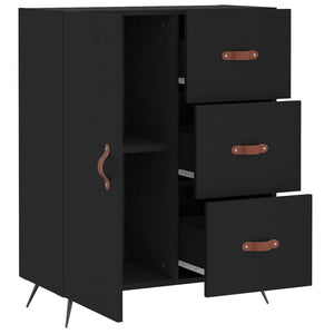 Credenza Nera 69,5x34x90 cm in Legno Multistrato 827885