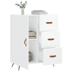 Credenza 69,5x34x90 cm in Legno Multistrato Bianco Lucido 827886