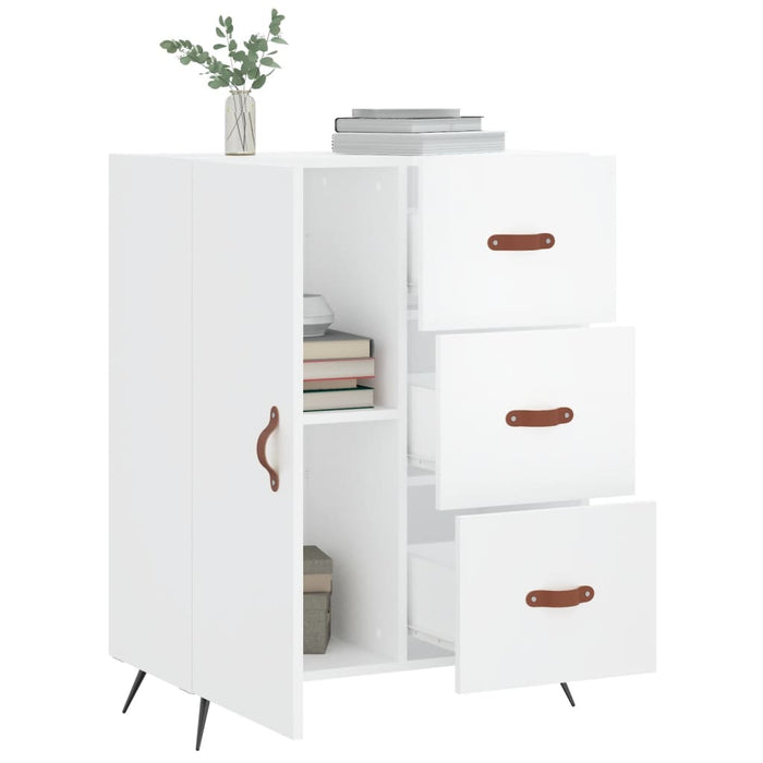 Credenza 69,5x34x90 cm in Legno Multistrato Bianco Lucido 827886