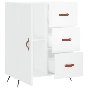 Credenza 69,5x34x90 cm in Legno Multistrato Bianco Lucido 827886