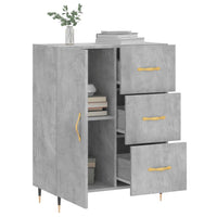 Credenza Grigio Cemento 69,5x34x90 cm in Legno Multistrato 827896