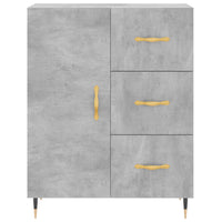 Credenza Grigio Cemento 69,5x34x90 cm in Legno Multistrato 827896