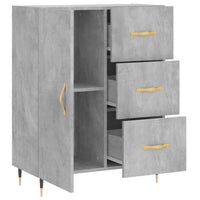 Credenza Grigio Cemento 69,5x34x90 cm in Legno Multistrato 827896