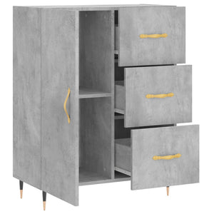 Credenza Grigio Cemento 69,5x34x90 cm in Legno Multistrato 827896
