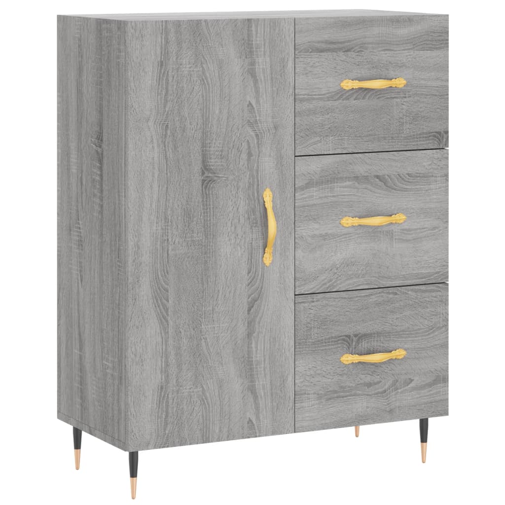 Credenza Grigio Sonoma 69,5x34x90 cm in Legno Multistrato 827898