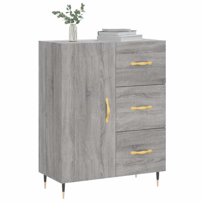 Credenza Grigio Sonoma 69,5x34x90 cm in Legno Multistrato 827898