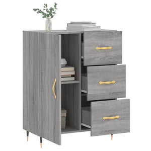 Credenza Grigio Sonoma 69,5x34x90 cm in Legno Multistrato 827898