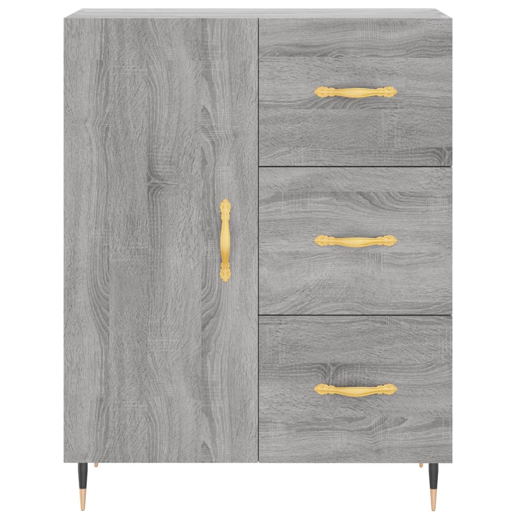 Credenza Grigio Sonoma 69,5x34x90 cm in Legno Multistrato 827898