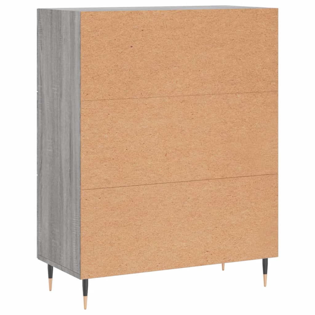 Credenza Grigio Sonoma 69,5x34x90 cm in Legno Multistrato 827898