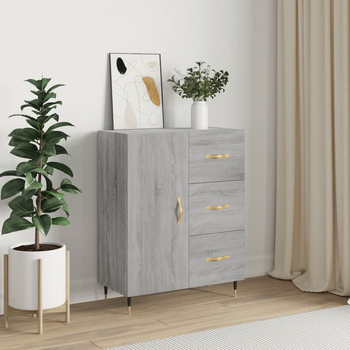 Credenza Grigio Sonoma 69,5x34x90 cm in Legno Multistrato 827898