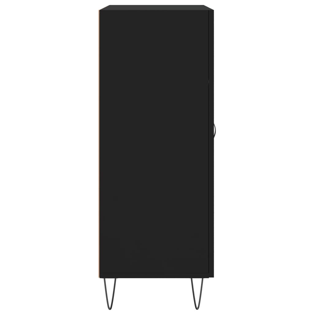 Credenza-Buffet-Armadio da cucina Nera 69,5x34x90 cm in Legno Multistrato 695466