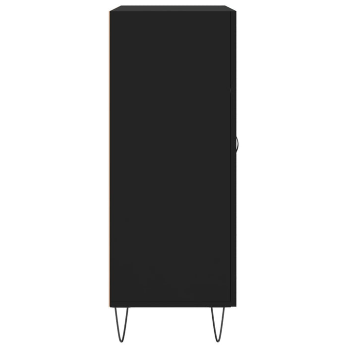 Credenza-Buffet-Armadio da cucina Nera 69,5x34x90 cm in Legno Multistrato 695466