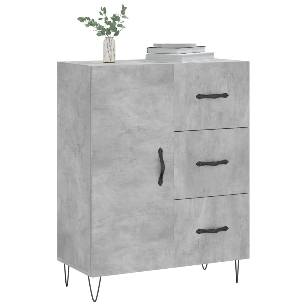 Credenza Grigio Cemento 69,5x34x90 cm in Legno Multistrato 827912