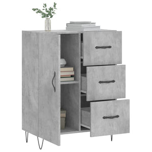 Credenza Grigio Cemento 69,5x34x90 cm in Legno Multistrato 827912