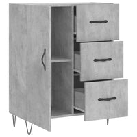 Credenza Grigio Cemento 69,5x34x90 cm in Legno Multistrato 827912