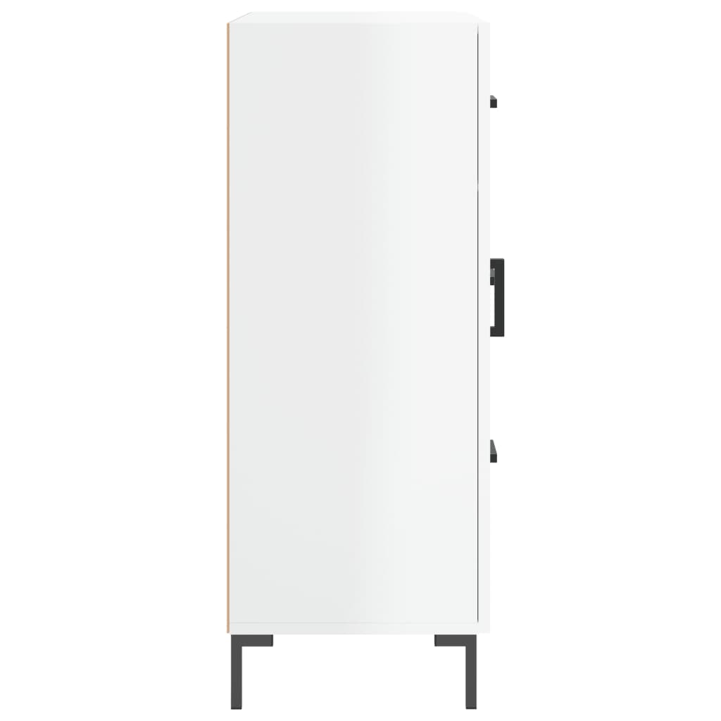 Credenza-Buffet-Armadio da cucina 69,5x34x90 cm in Legno Multistrato Bianco Lucido 499765