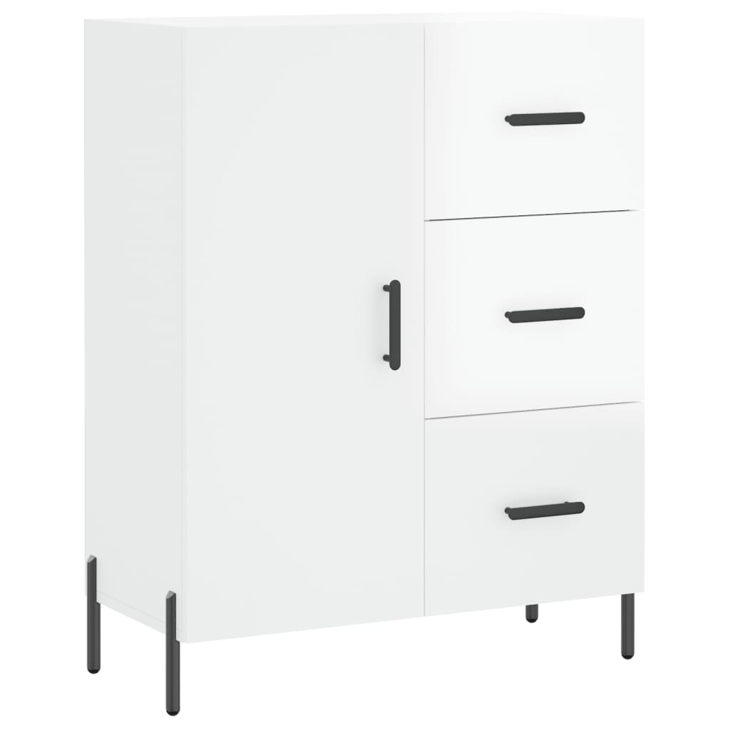 Credenza 69,5x34x90 cm in Legno Multistrato Bianco Lucido 827926