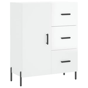 Credenza-Buffet-Armadio da cucina 69,5x34x90 cm in Legno Multistrato Bianco Lucido 200750
