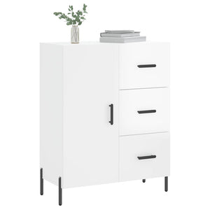 Credenza 69,5x34x90 cm in Legno Multistrato Bianco Lucido 827926