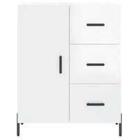 Credenza-Buffet-Armadio da cucina 69,5x34x90 cm in Legno Multistrato Bianco Lucido 200750