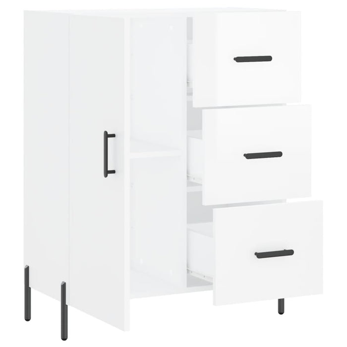 Credenza 69,5x34x90 cm in Legno Multistrato Bianco Lucido 827926