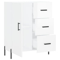 Credenza 69,5x34x90 cm in Legno Multistrato Bianco Lucido 827926