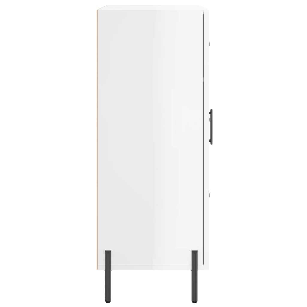 Credenza-Buffet-Armadio da cucina 69,5x34x90 cm in Legno Multistrato Bianco Lucido 200750