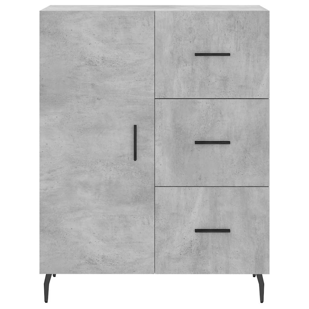 vidaXL Credenza Grigio Cemento 69,5x34x90 cm in Legno Multistrato