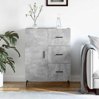 vidaXL Credenza Grigio Cemento 69,5x34x90 cm in Legno Multistrato
