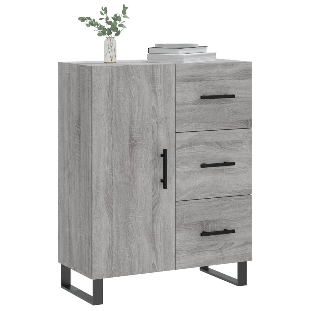 Credenza Grigio Sonoma 69,5x34x90 cm in Legno Multistrato 827946