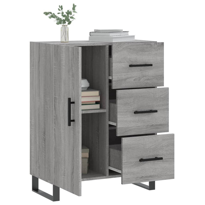 Credenza Grigio Sonoma 69,5x34x90 cm in Legno Multistrato 827946