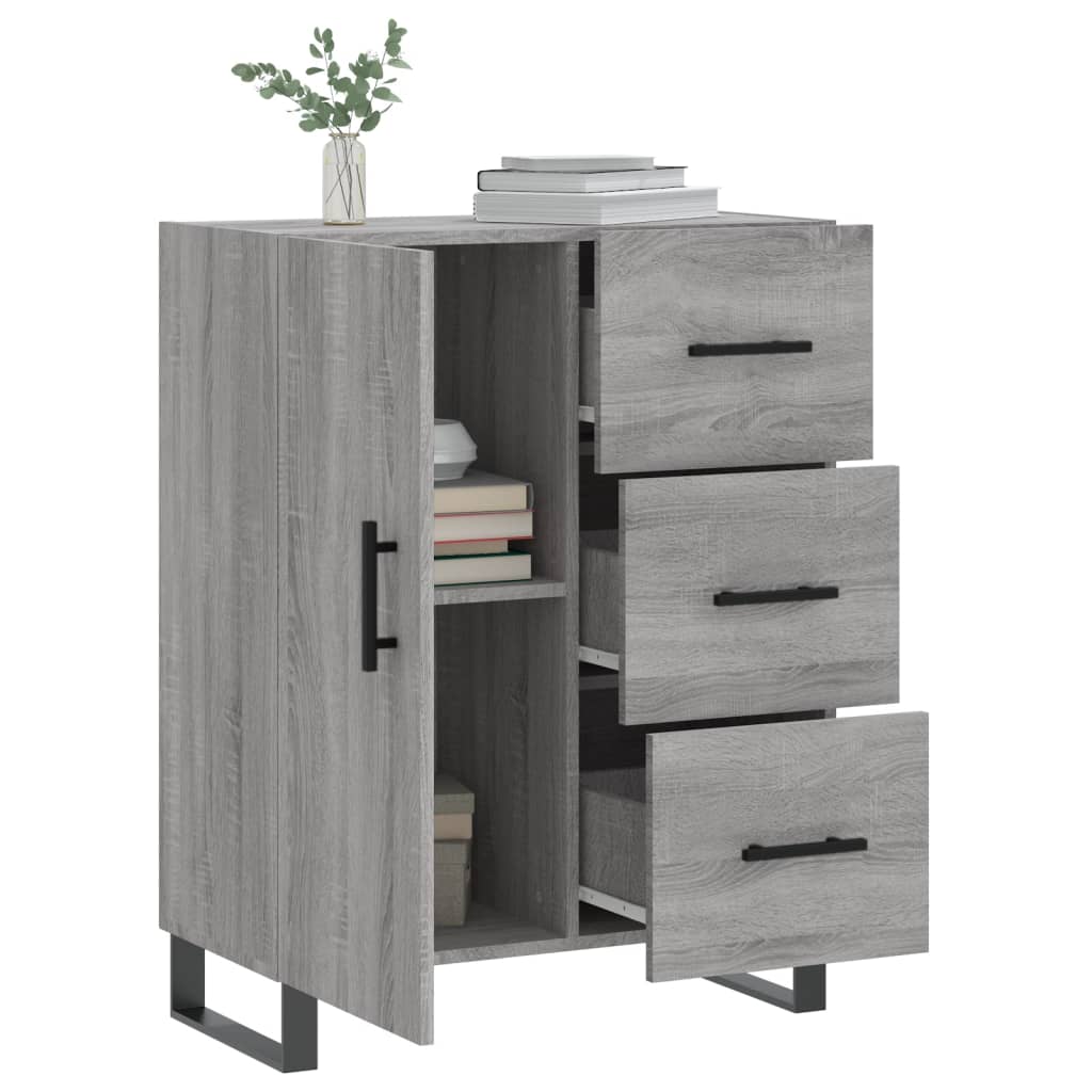 Credenza Grigio Sonoma 69,5x34x90 cm in Legno Multistrato 827946