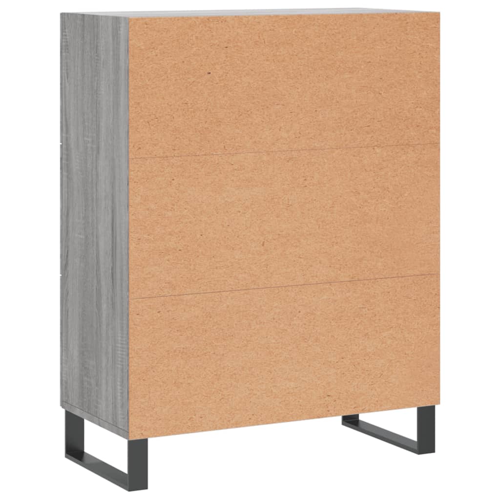 Credenza Grigio Sonoma 69,5x34x90 cm in Legno Multistrato 827946