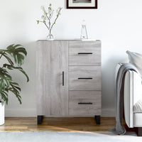 Credenza Grigio Sonoma 69,5x34x90 cm in Legno Multistrato 827946