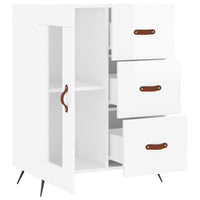 Credenza-Buffet-Armadio da cucina 69,5x34x90 cm in Legno Multistrato Bianco Lucido 258900