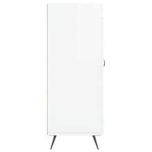 Credenza-Buffet-Armadio da cucina 69,5x34x90 cm in Legno Multistrato Bianco Lucido 258900