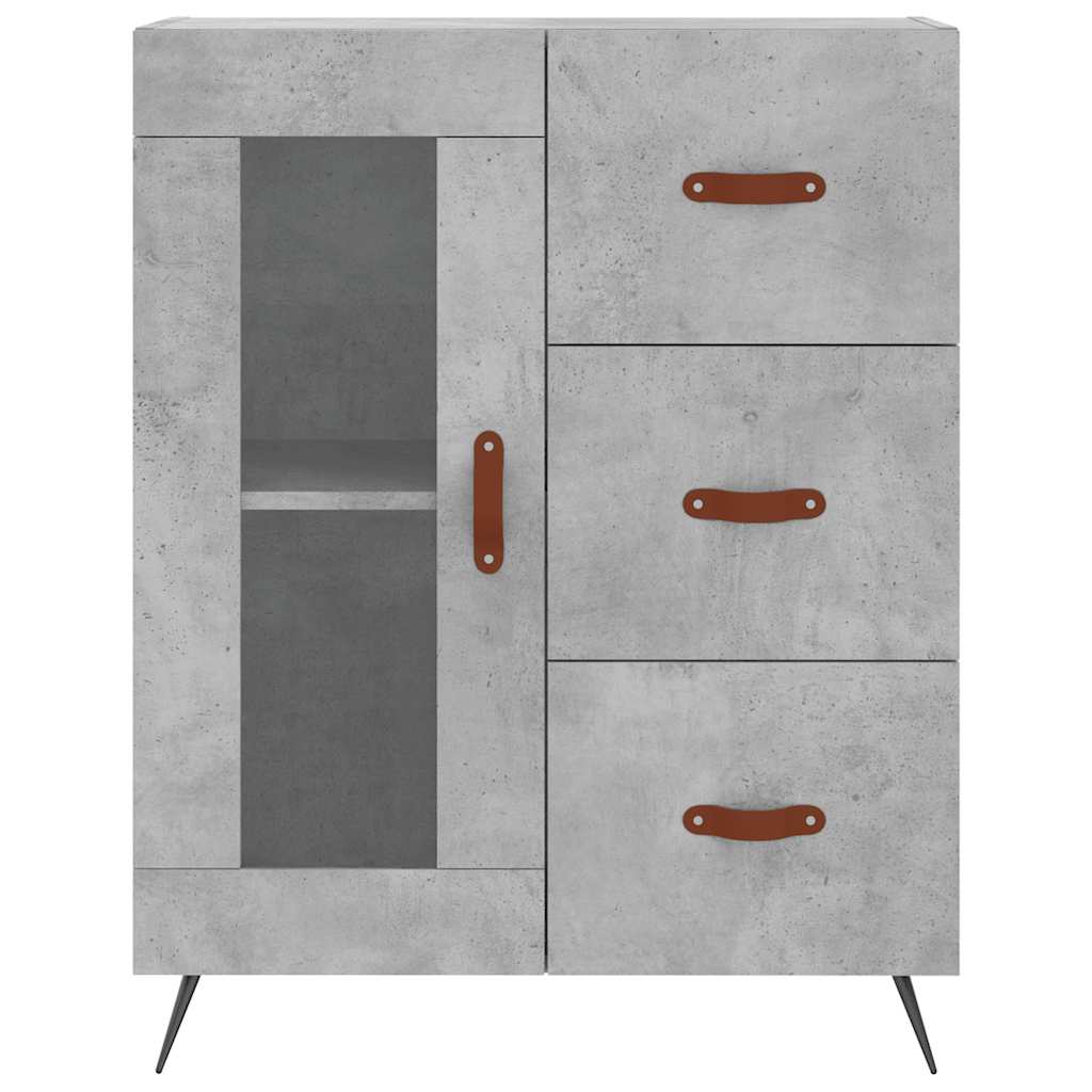 Credenza-Buffet-Armadio da cucina Grigio Cemento 69,5x34x90 cm in Legno Multistrato 628130