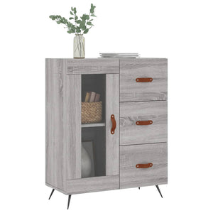 Credenza Grigio Sonoma 69,5x34x90 cm in Legno Multistrato 828018