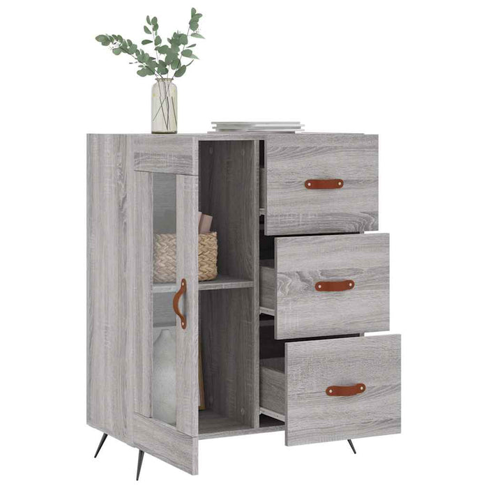 Credenza Grigio Sonoma 69,5x34x90 cm in Legno Multistrato 828018