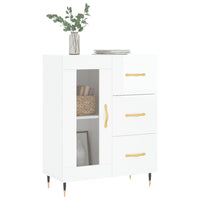 Credenza-Buffet-Armadio da cucina 69,5x34x90 cm in Legno Multistrato Bianco Lucido 784943