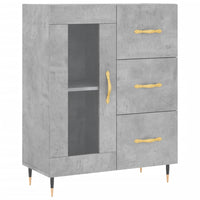 Credenza Grigio Cemento 69,5x34x90 cm in Legno Multistrato 828024
