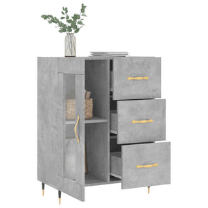 Credenza Grigio Cemento 69,5x34x90 cm in Legno Multistrato 828024