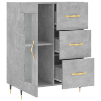 Credenza Grigio Cemento 69,5x34x90 cm in Legno Multistrato 828024