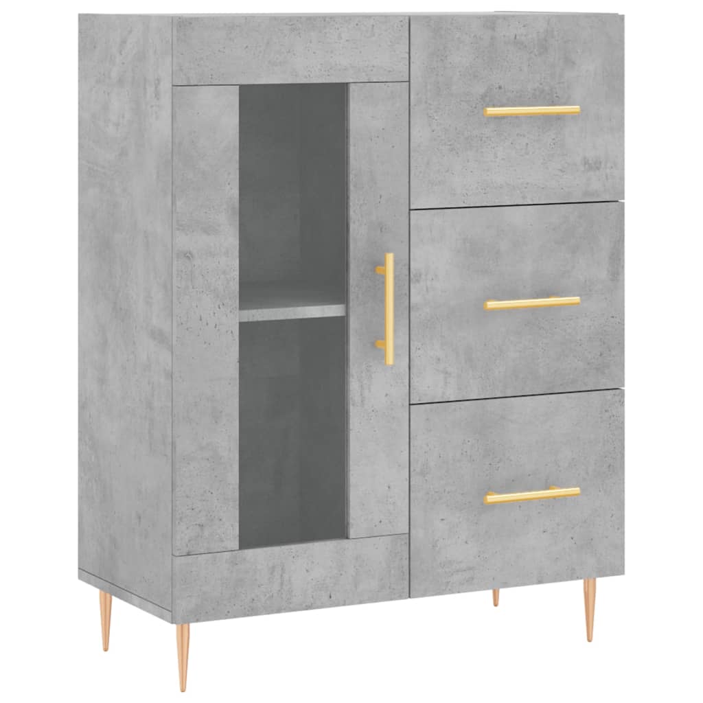 Credenza Grigio Cemento 69,5x34x90 cm in Legno Multistrato 828032