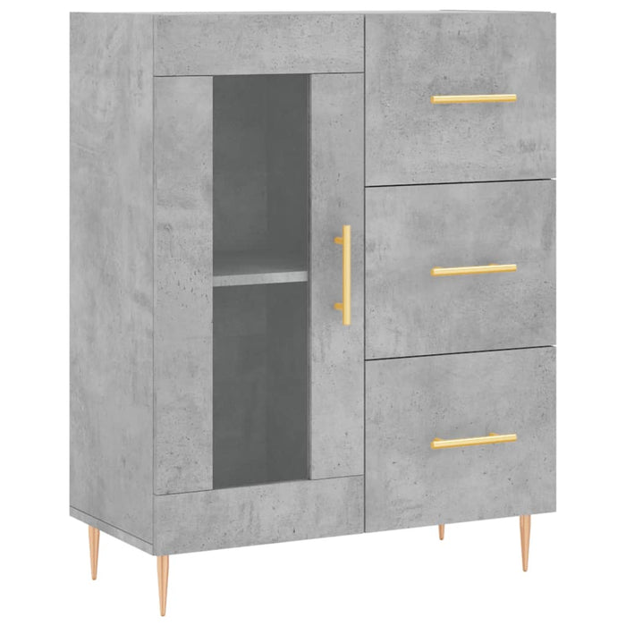 Credenza-Buffet-Armadio da cucina Grigio Cemento 69,5x34x90 cm in Legno Multistrato 272814