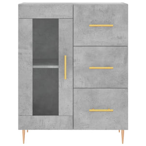 Credenza Grigio Cemento 69,5x34x90 cm in Legno Multistrato 828032
