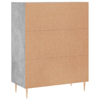 Credenza Grigio Cemento 69,5x34x90 cm in Legno Multistrato 828032