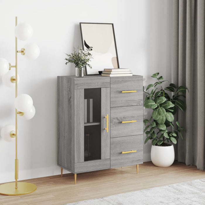 Credenza Grigio Sonoma 69,5x34x90 cm in Legno Multistratocod mxl 105313