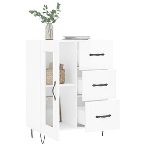 Credenza 69,5x34x90 cm in Legno Multistrato Bianco Lucido 828038